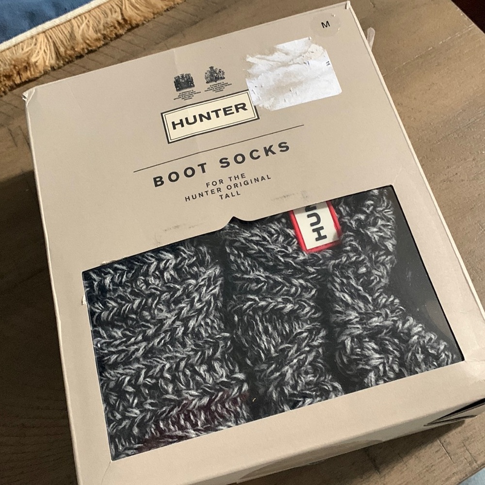 Hunter tall boot socks . Medium size 36-38